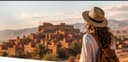 Traveler reviewing a Morocco desert tour from Tangier